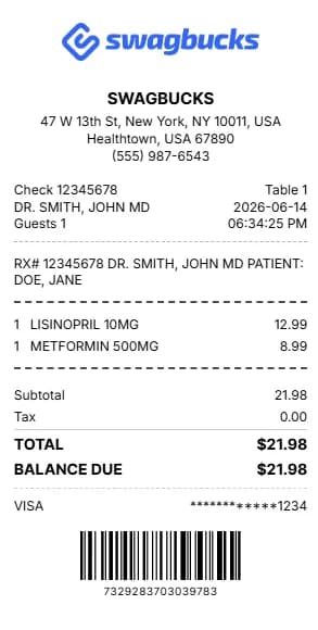Swagbucks Receipt Generator