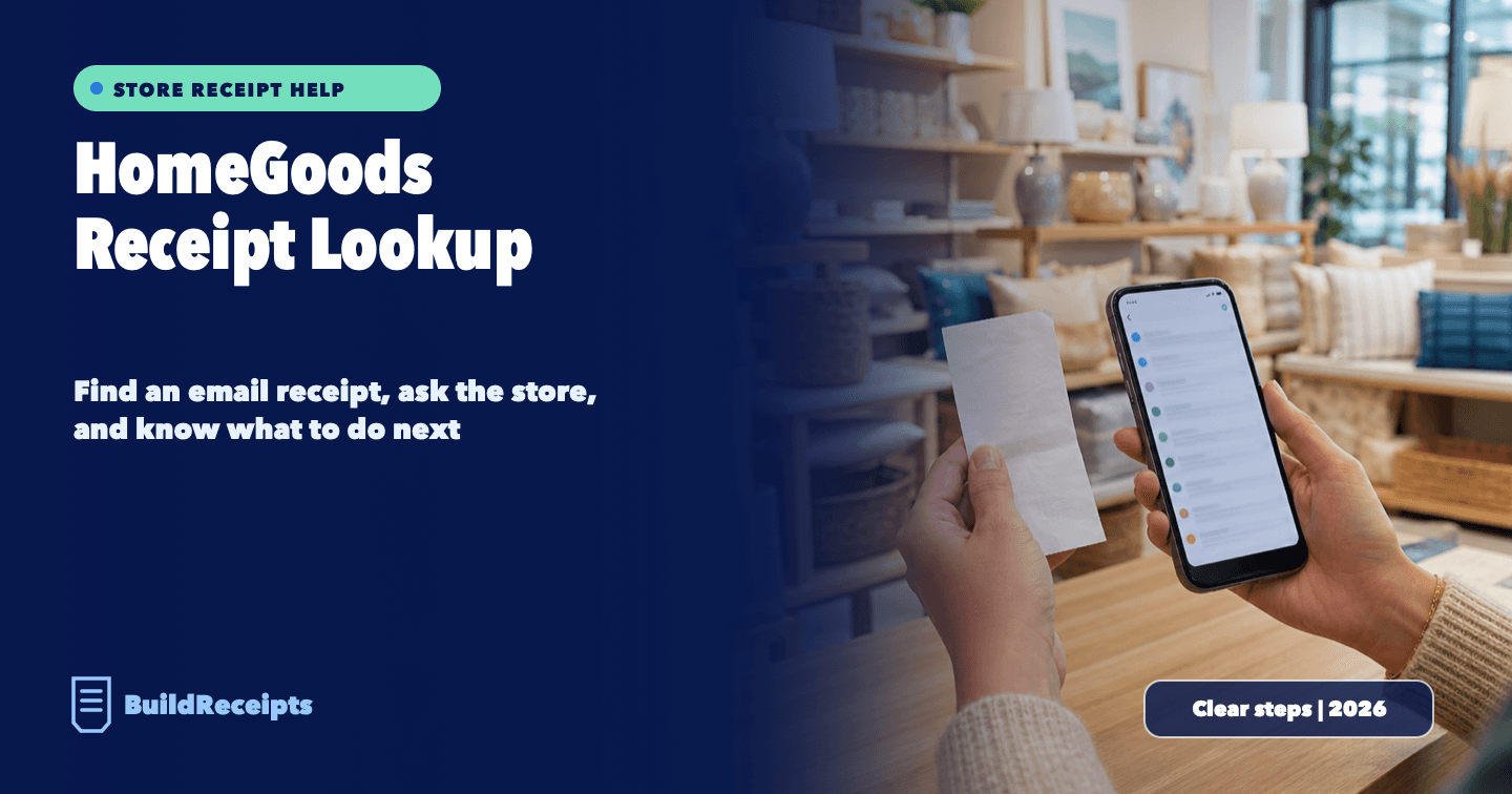 HomeGoods Receipt Lookup: How to Find a Receipt