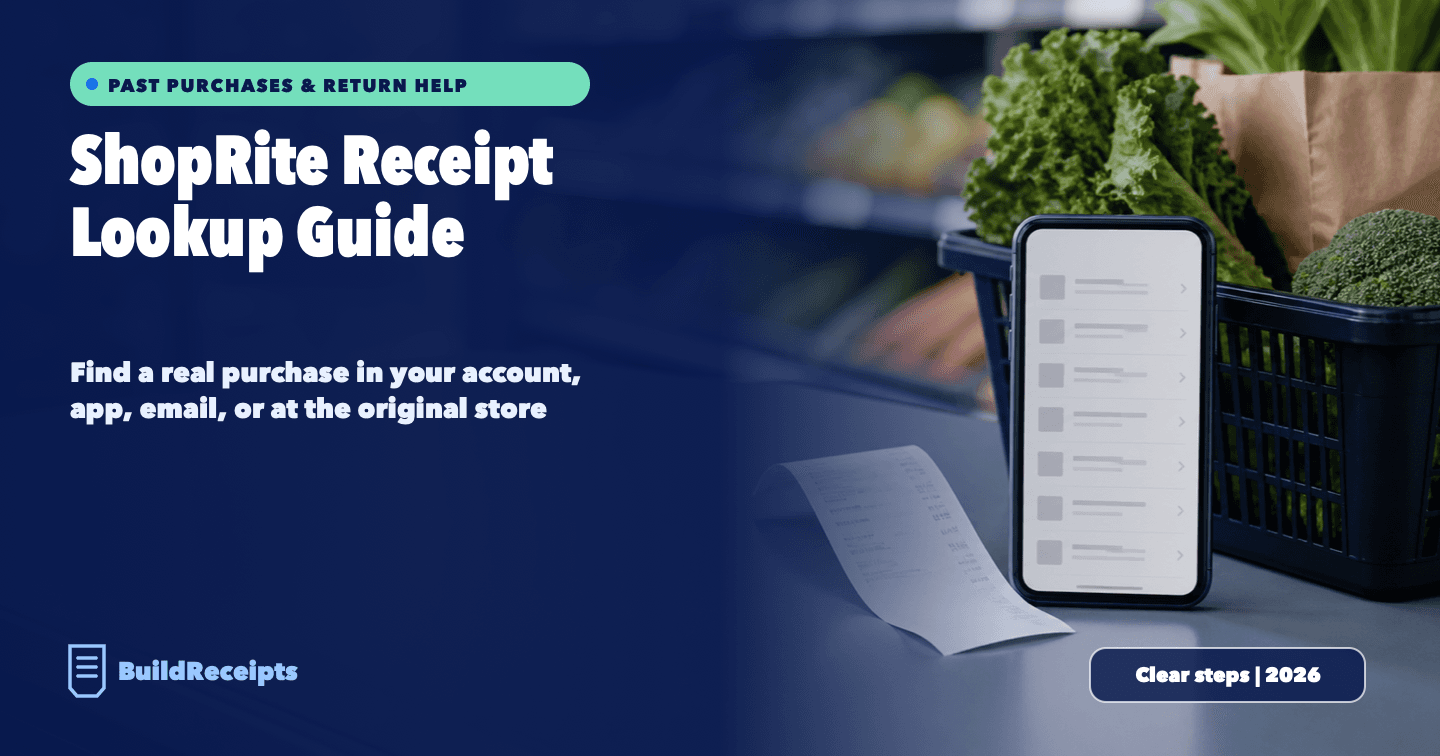 ShopRite Receipt Lookup: How to Find a Receipt
