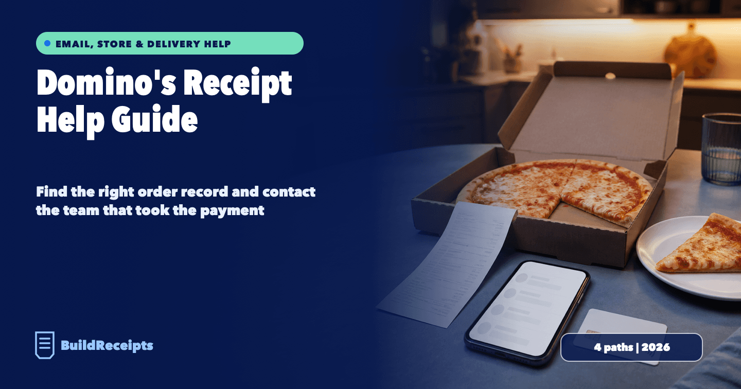 Domino's Receipt: Find Online, App, and Store Orders