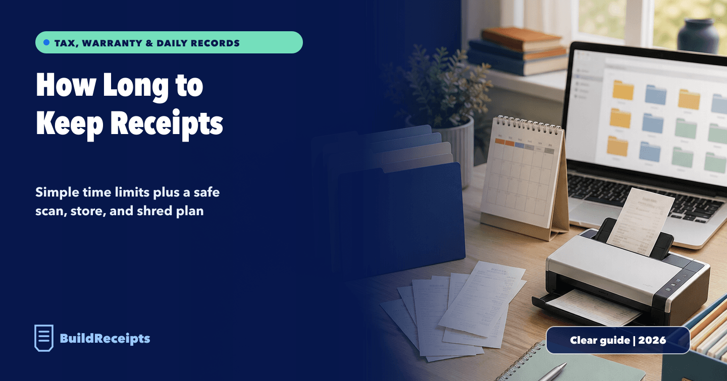 How Long to Keep Receipts: A Simple 2026 Guide