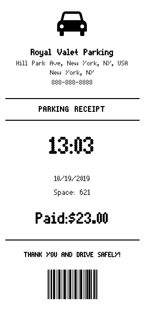 Parking Receipt