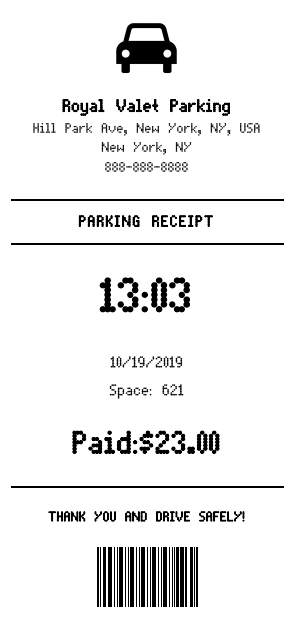 Parking Receipt Generator